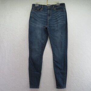 Levis Blue Jeans Womens Size 14 Signature Mid Rise Skinny Dark Wash Denim